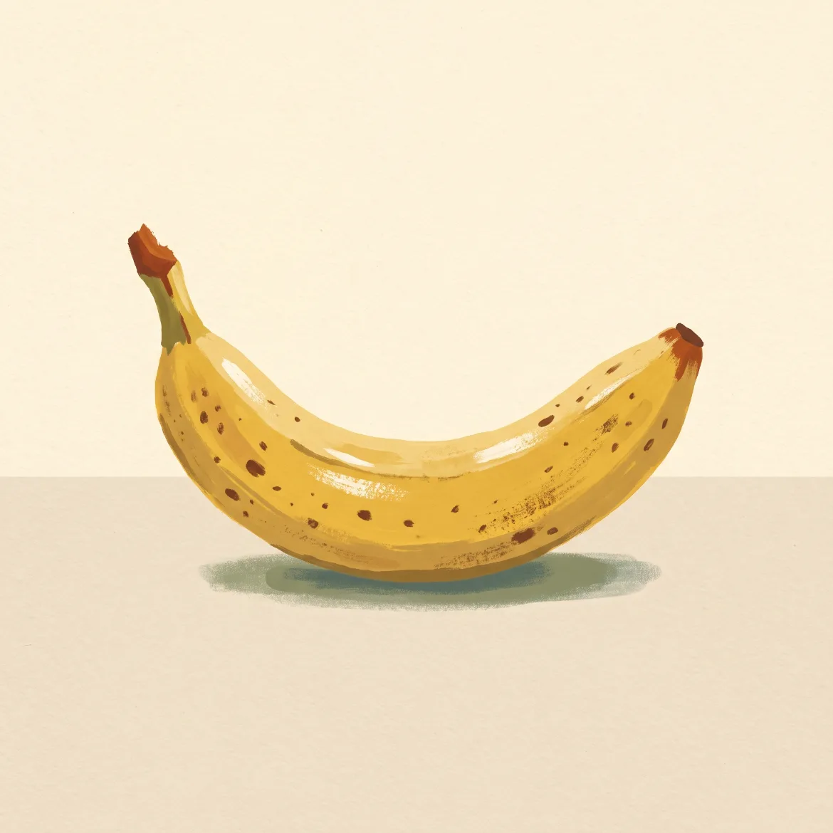 Gouache av en banan